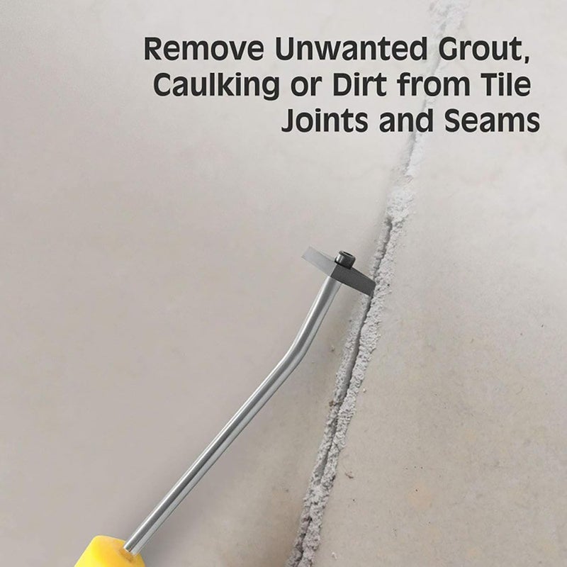 GoodTool 2 Pcs Grout Tool, Grout Raker, Tiling Toolsm, Sealant Remover, Bathroom Tile Tool, Hand Tools, Tool For removing Old Grout, Suitable For Tiles Kitchen Bathroom - Image 4