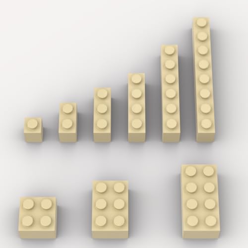 YUJHITP 100pcs Tan Classic Building Blocks Compatible with LEGO Age 6 - Image 1