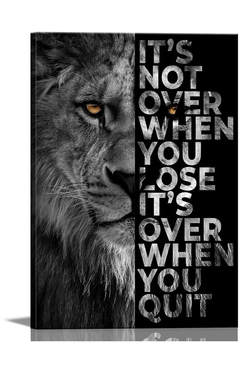 AKOTAC Inspirational Lion Motivational Wall Art - Image 1