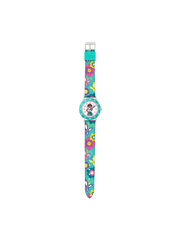 Disney Girls Analog Round Shape Silicone Wrist Watch - ENC9001ARG - 32 Millimeter