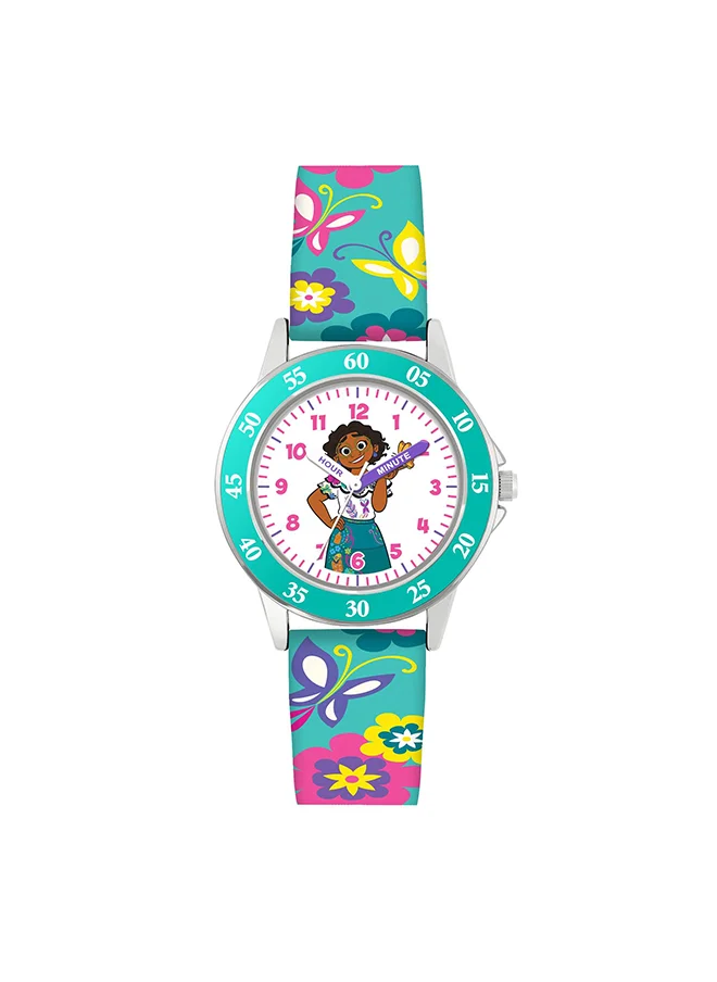 Disney Girls Analog Round Shape Silicone Wrist Watch - ENC9001ARG - 32 Millimeter