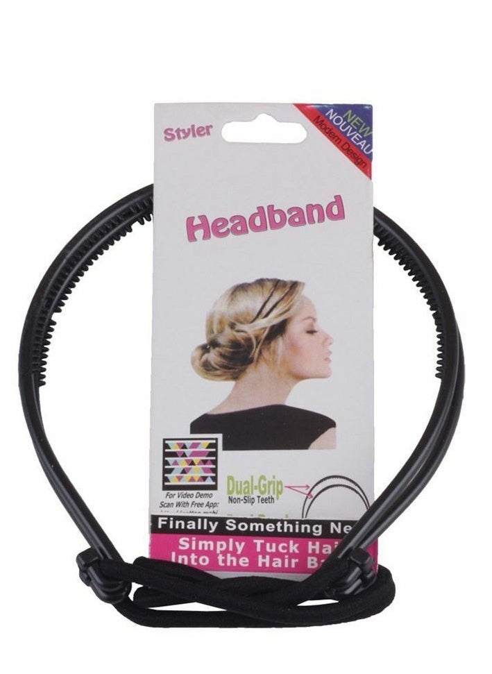 Generic Girls Plastic Headband Hair Twister - Black  - Image 2