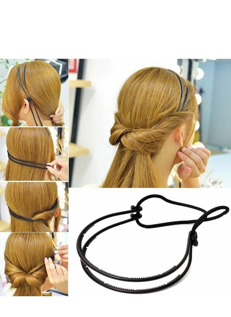 Generic Girls Plastic Headband Hair Twister - Black  - Image 4