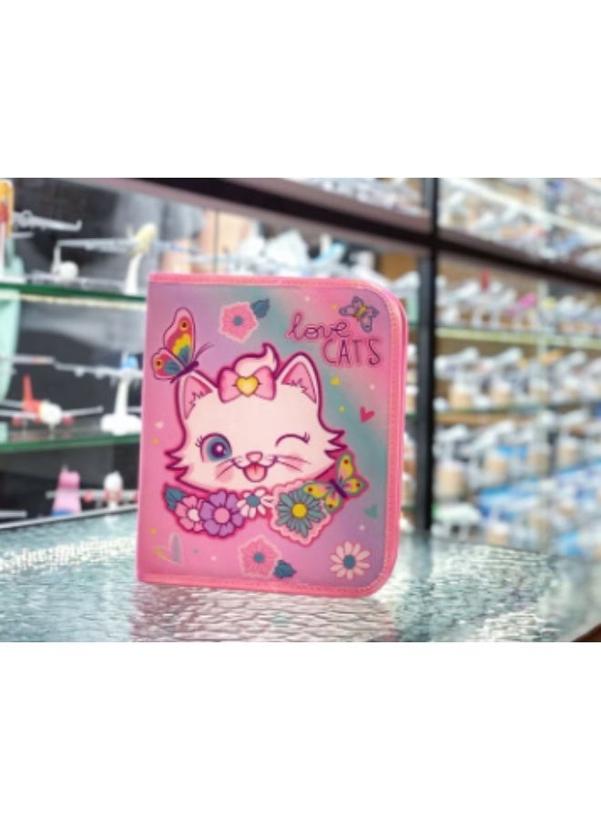 VEST Kids Painting Stationery Set 20×25×3.5cm for Children Graffiti Art Creation Painting Enlightenment Daily Writing Cute Cat Cartoon Pattern Portable Zipper Full Painting Stationery Gift Box Colored Pencils Creative Markers Pen Multicolour notebook stationery set - Image 5