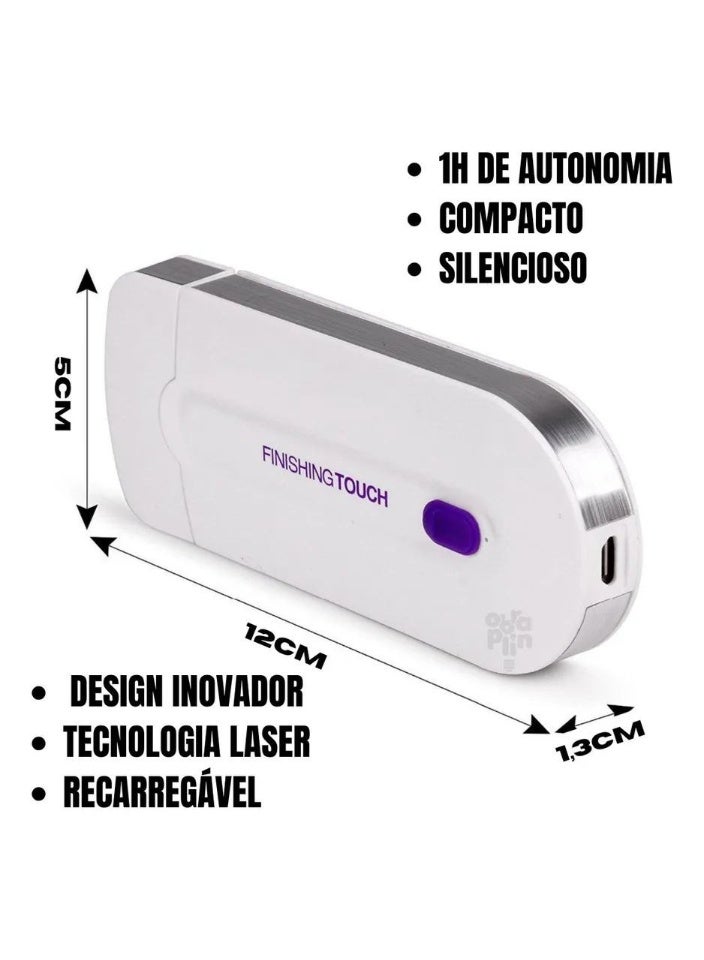 فينيشنج تاتش جهاز إزالة الشعر بالليزر المحمول– إزالة شعر فعالة ودائمة بدون ألم، شحن USB سريع، صغير وخفيف ومحمول، مع رؤوس ليزر متعددة لجميع مناطق الجسم والحساسة، مناسب للاستخدام في المنزل والسفر، يضمن بشرة ناعمة وسهولة وسرعة في إزالة الشعر - Image 5