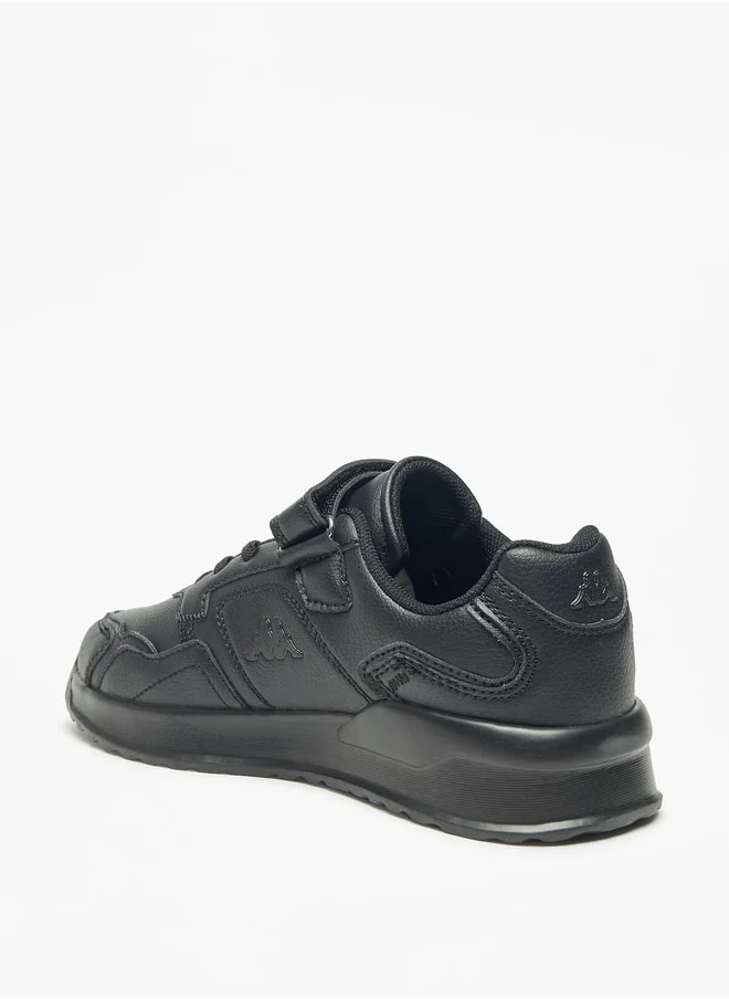 Kappa Boys' Logo Embossed Sports Shoes with Hook and Loop Closure