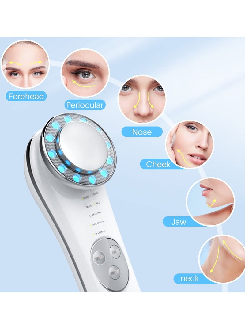 General - Facial Massager Skin Tightening Machine, 3 Color LED Light Therapy Machine, 7 in 1 Radio Frequency Beauty Machine EMS Face Massager Anti Aging and Rejuvenation Device - Image 1