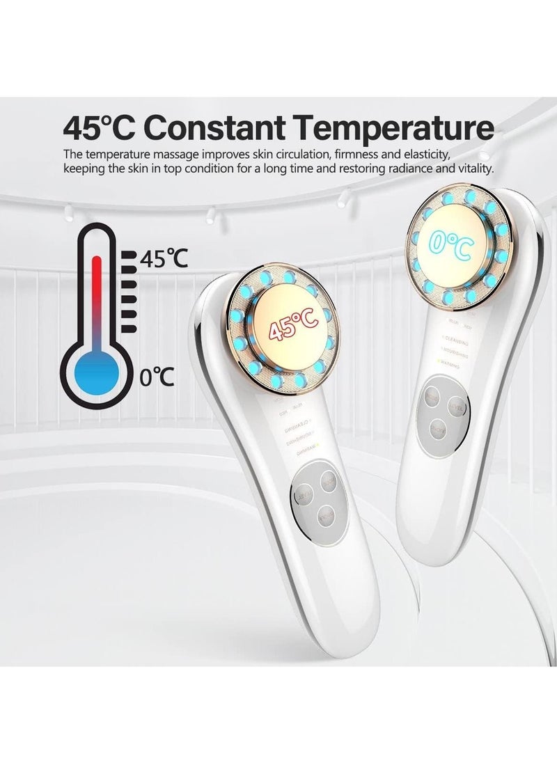 General - Facial Massager Skin Tightening Machine, 3 Color LED Light Therapy Machine, 7 in 1 Radio Frequency Beauty Machine EMS Face Massager Anti Aging and Rejuvenation Device - Image 1