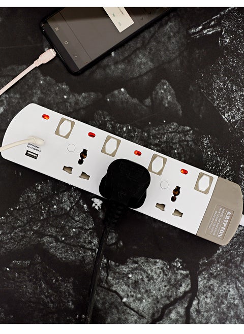 Krypton 3 Way Extension Board Plug Power Extension Socket