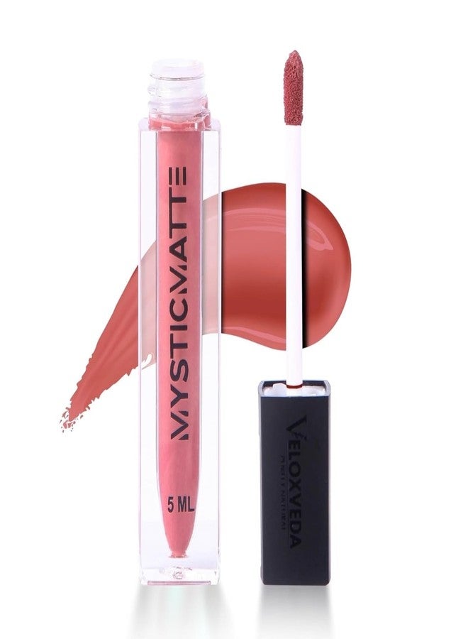 Veloxveda Mystic Matte Liquid Lipstick - Everyday Chic (Shade-01), 5ml - Warm Nude Peach, Long Lasting, Waterproof & Smudge-Proof Matte Finish - Image 2