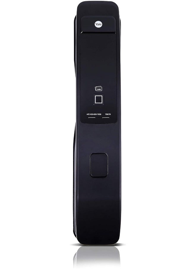 Yale Yale YMI 70 Push Pull Smart Door Lock with Biometric, Pin Code, RF Card, Bluetooth, Mechanical Keys & App Enabled Access, Wi-Fi Optional  - Image 1