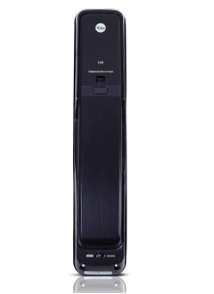 ييل قفل باب ذكي Yale YMI 70 Push Pull مع بصمة الإصبع، رمز PIN، بطاقة RF، بلوتوث، مفاتيح ميكانيكية ووصول عبر التطبيق، واي فاي اختياري، اللون - أسود غير لامع  - Image 2