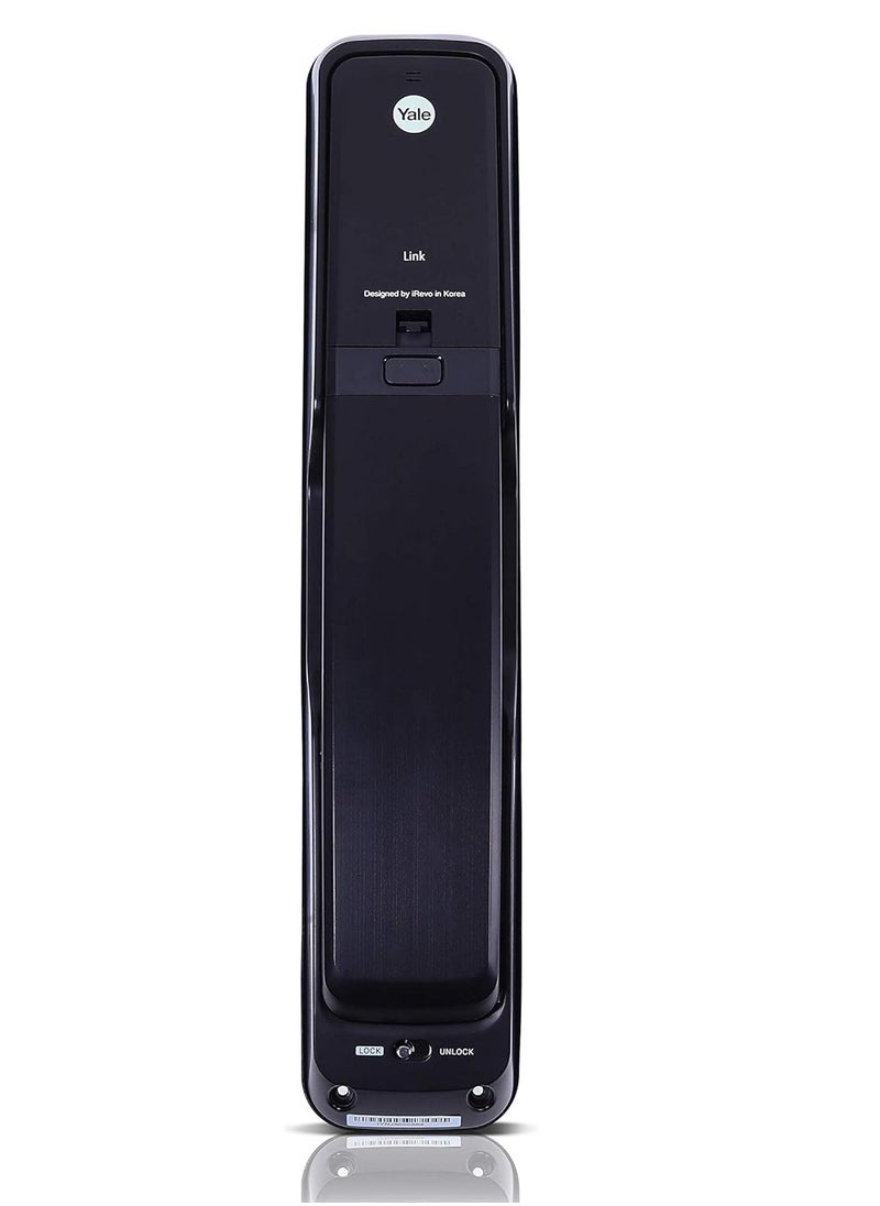 Yale - Yale YMI 70 Push Pull Smart Door Lock with Biometric, Pin Code, RF Card, Bluetooth, Mechanical Keys & App Enabled Access, Wi-Fi Optional, Color - Matt Black - Image 1