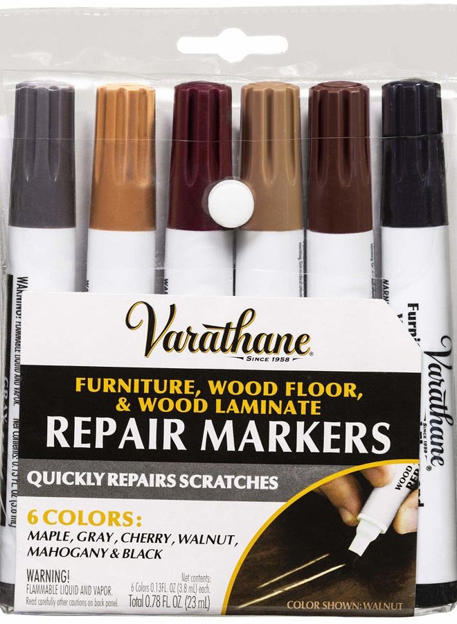 347840 Wood Stain Repair Marker Kit, Assorted Warm Tones