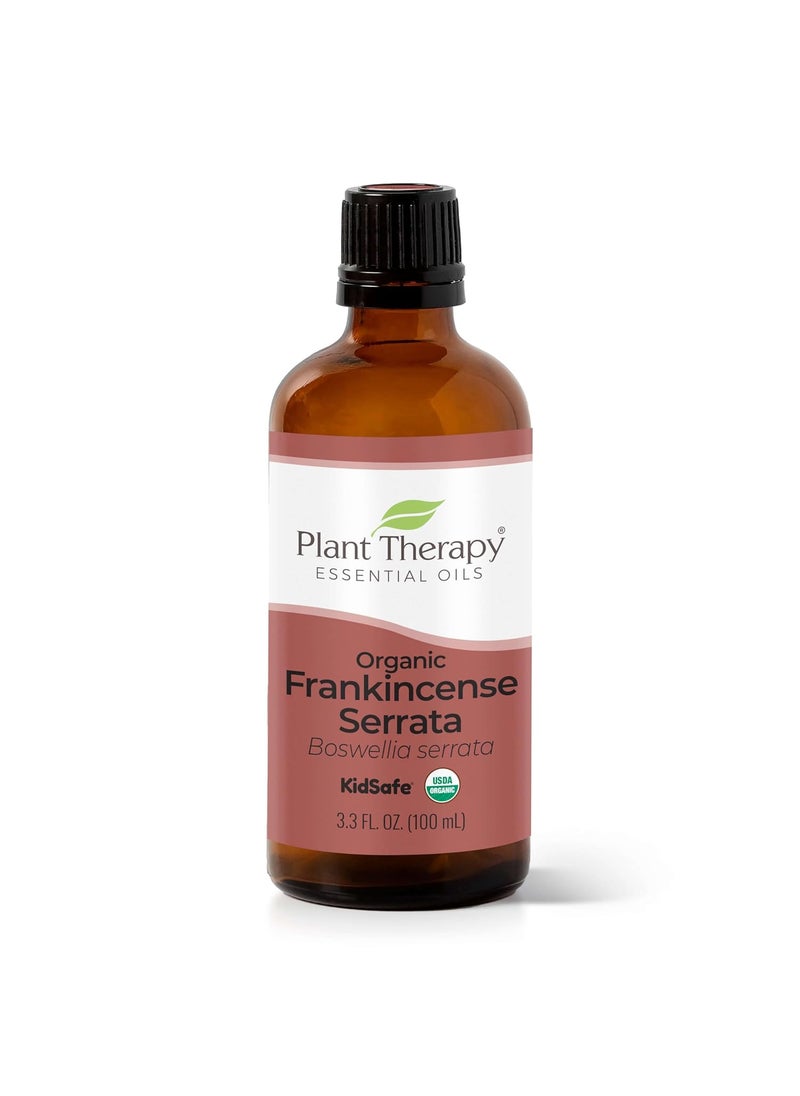 Plant Therapy Plant Therapy Organic Frankincense Serrata Essential Oil 100% Pure, USDA Certified Organic, Undiluted, Natural Aromatherapy, Therapeutic Grade 100 mL (3.3 oz) 
