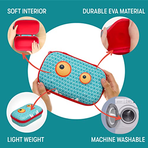 ZIPIT Beast Pencil Box for Kids, Large Capacity Cute Pencil Case for School, Stationery Organizer Box, Blue - Image 3