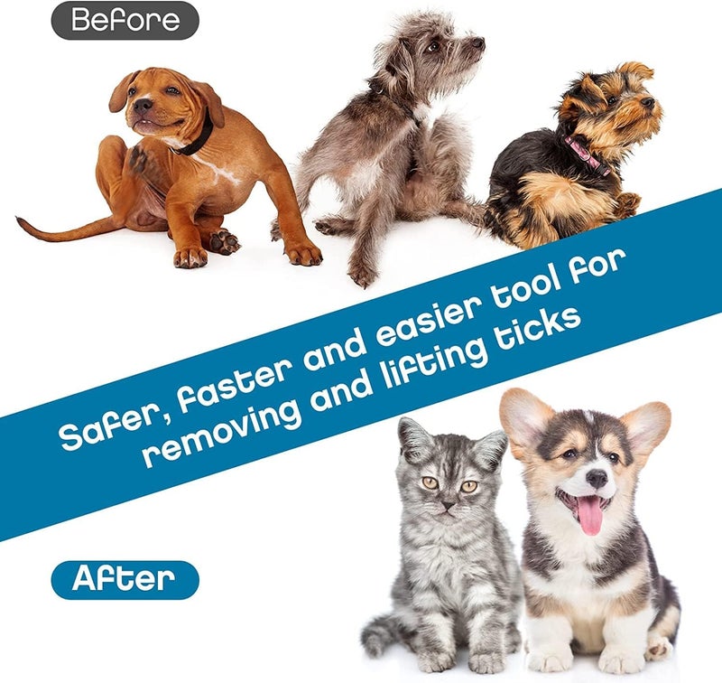 2 Pcs Tick Remover Tools Set, Stainless Steel Tick Remover, Tick Tweezers Tick Hooks, for Petsc - Image 5