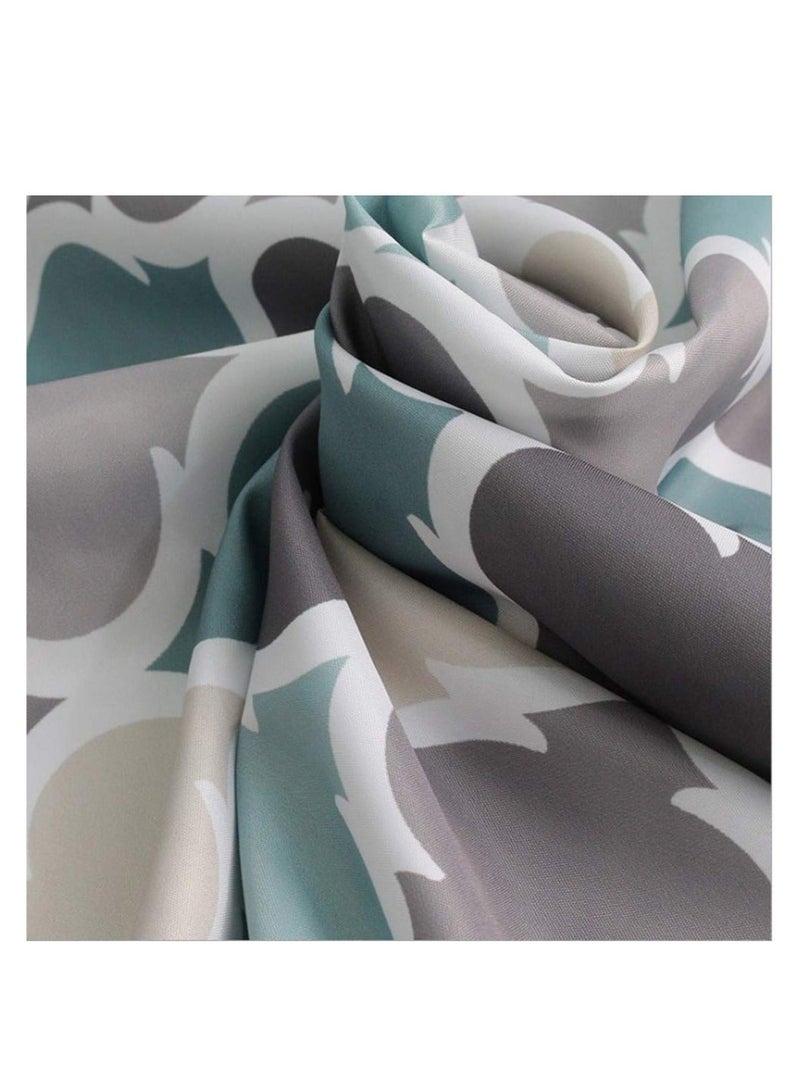 Shower Curtain Waterproof Mould Proof, Waterproof Polyester Fabric, Machine Washable Thicked Polyester Fabric, with 12 Hooks and Weighted Hem for Bath Tub and Shower Stall - Image 3