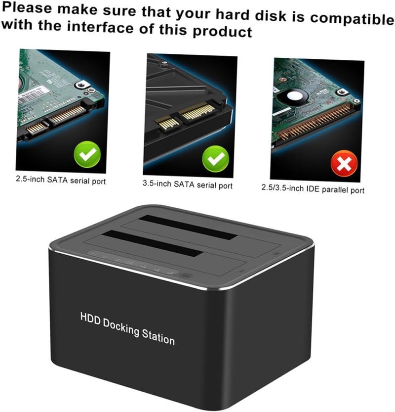 DOITOOL Solid State Drives Ssd to USB Docking Station Hard Drive Base Support Us Plug - Image 5