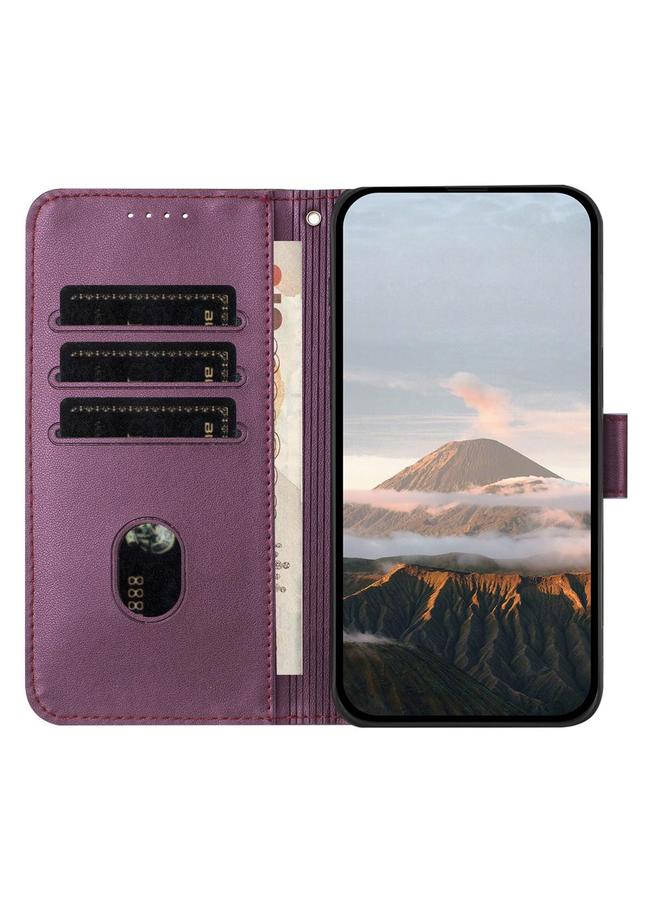اس-توب جراب هاتف جلدي بنمط مثلث ومشبك لهاتف Honor X8c 4G - Image 3