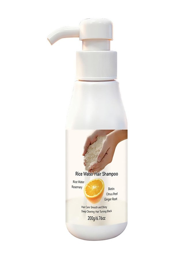Grospe Rice Water Hair Shampoo，Natural Thickening Shampoo Enriched with Rice Extract and Rosemary，Deeply Cleanses, Moisturizes & Nourishes Hair, Leaving Strands Silky Smooth，6.76 Fl Oz （200g） - Image 1