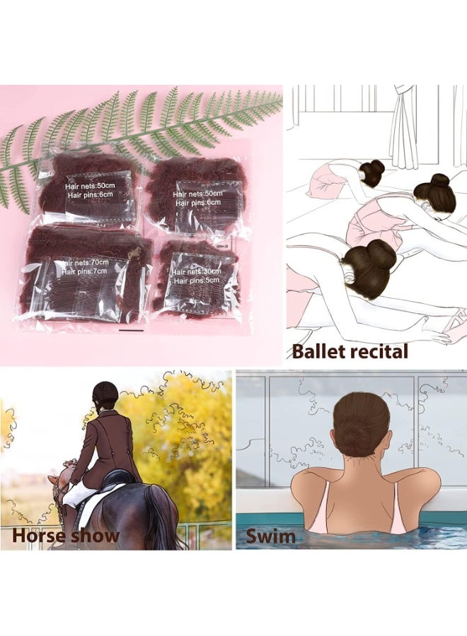 40 قطعة شبكات شعر، شبكات شعر غير مرئية لحفلات الباليه، شبكات شعر لرقص الباليه، مع 80 قطعة دبابيس شعر، تمنع التشابك، للاستخدام في خدمات الطعام، رقص الباليه، النوم، النساء والشعر المستعار - Image 3
