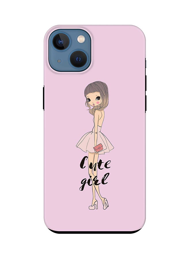 Tough Pro Series Case for Apple iPhone 14 Plus Case Dual Layer hybrid PC & TPU Customized Mobile Cover Shield with inner TPU protection Matte Finish - Coy Cute Girl