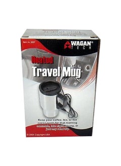 WAGAN 12V Heated Stainless Steel Car Travel Mug with Ergonomic Handle Silver and Black 19 oz 2227  - Image 3