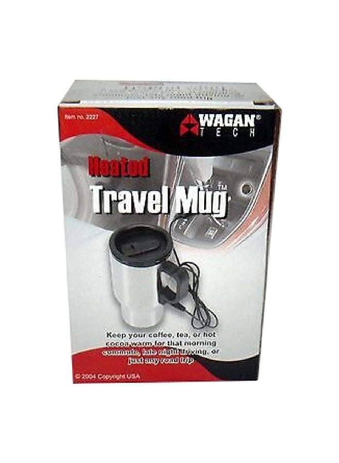 WAGAN 12V Heated Stainless Steel Car Travel Mug with Ergonomic Handle Silver and Black 19 oz 2227 - Image 3