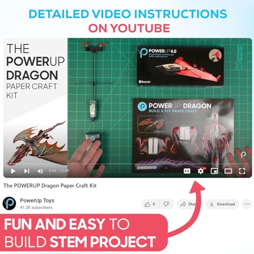 POWERUP 4.0 Dragon Edition - The Next-Generation Smartphone Controlled Paper Airplane Kit, RC Controlled. Easy to Fly with Autopilot & Gyro Stabilizer. for Hobbyists, Pilots, Tinkerers. - Image 3
