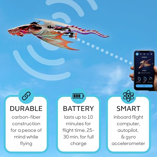 POWERUP 4.0 Dragon Edition - The Next-Generation Smartphone Controlled Paper Airplane Kit, RC Controlled. Easy to Fly with Autopilot & Gyro Stabilizer. for Hobbyists, Pilots, Tinkerers. - Image 4