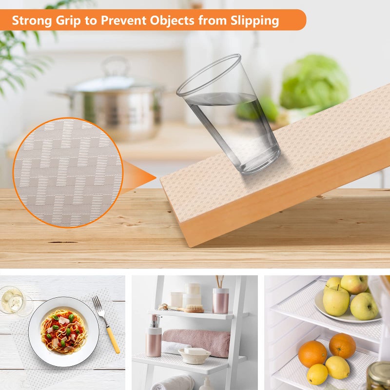 StaHom Shelf Liners for Kitchen Cabinets Refrigerator Liners Waterproof Kitchen Cupboard Liner Durable Plastic Drawer Mats EVA Material Non Adhesive Fridge Liner for Shelves - Clear 11.8 x 59 Inches - Image 5