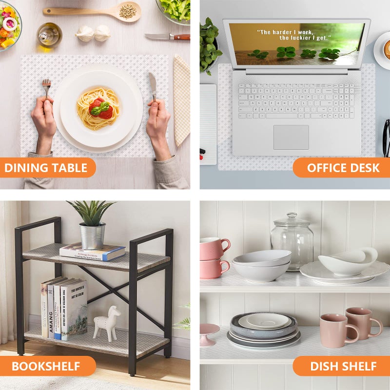 StaHom Shelf Liners for Kitchen Cabinets Refrigerator Liners Waterproof Kitchen Cupboard Liner Durable Plastic Drawer Mats EVA Material Non Adhesive Fridge Liner for Shelves - Clear 11.8 x 59 Inches - Image 2