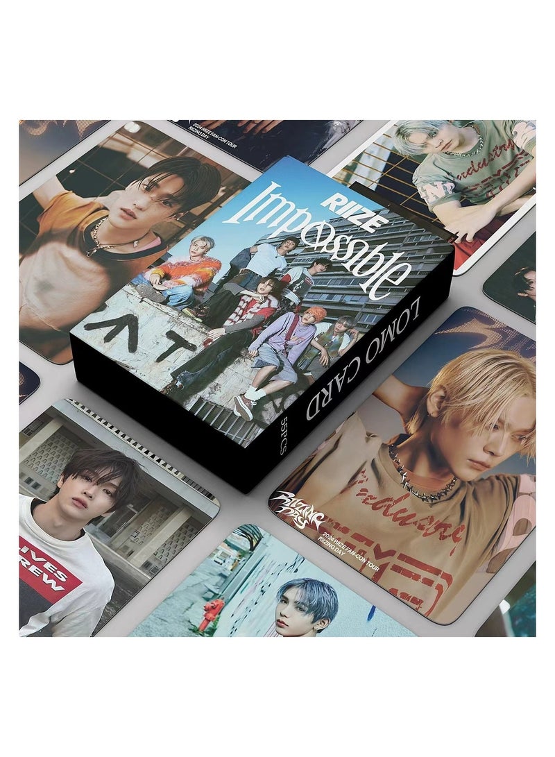 NIBEMINENT 55 Pcs Kpop RIIZE Impossible Lomo Cards Card For Fans Collection Gifts - Image 1