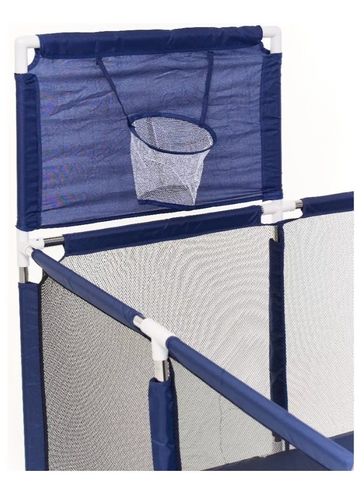 Toshionics - Portable Baby Playpen, Foldable Safety Fence for Kids & Toddlers, Indoor & Outdoor Use, Activity Center with 30 Balls, Easy Fold Play Yard, Baby Safety Playpen with Basketball Hoop - Image 1