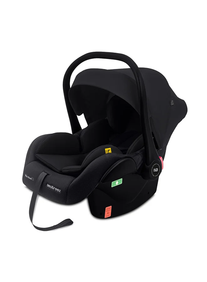 neobreez I-SACRO I-Size Infant Travel Portable Car Seat, Lightweight Baby Car Seat Carrier, Carry Cot, Includes Seat Reducer&Seat Wedge, 3 Point Harness, ECER129, Waterproof Canopy, Newborn to 15months, 13Kg, Group 0+