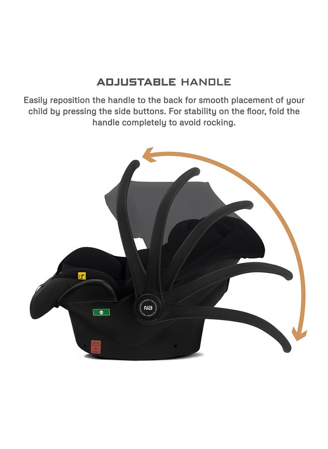 neobreez I-Sacro I-Size Infant Car Seat|Lightweight Baby Carrier Car Seat|Includes Seat Reducer & Seat Wedge, 3 Point Strap|Ece R129|Newborn To 15 Months|Waterproof Upf50+ Canopy  (13Kg, 40-85Cm)  - Image 4