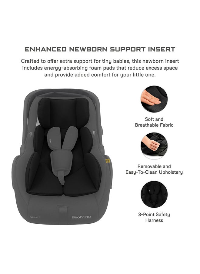 neobreez I-Sacro I-Size Infant Car Seat|Lightweight Baby Carrier Car Seat|Includes Seat Reducer & Seat Wedge, 3 Point Strap|Ece R129|Newborn To 15 Months|Waterproof Upf50+ Canopy  (13Kg, 40-85Cm)  - Image 3