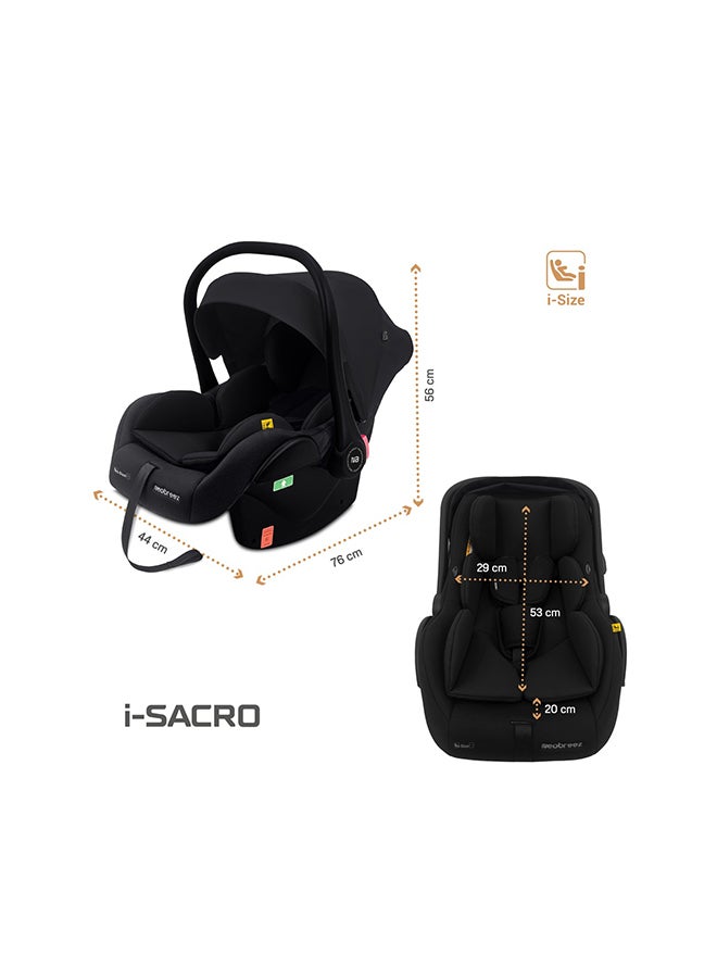 نيوبريز مقعد سيارة للأطفال حديثي الولادة من آي ساكرو، قابل للحمل وخفيف الوزن، مع غطاء واقٍ من الماء، مناسب من الولادة حتى  شهرًا - Image 5