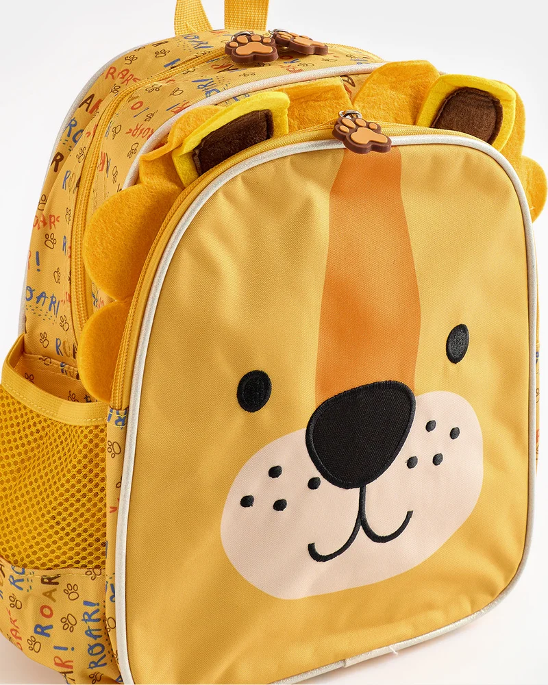 Redtag Yellow Lion Backpack For Kids