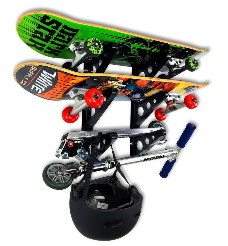 StoreYourBoard Skateboard Rack, 3 Board Wall Storage Mount, Home and Garage - Image 1