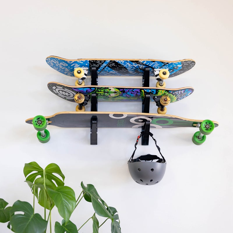 StoreYourBoard Skateboard Rack, 3 Board Wall Storage Mount, Home and Garage - Image 4