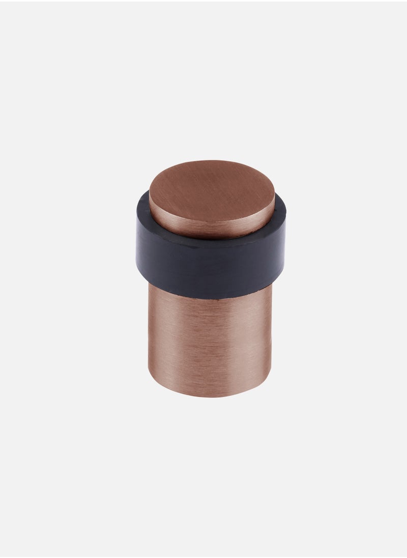 CINCINNO Cylinder Shaped Door Stopper with Rubber – 60mm, Premium Stainless Steel, Coated, Heavy Duty, Anti-Corrosion, Wall Protector, 5-Year Warranty – (Rose Gold) 