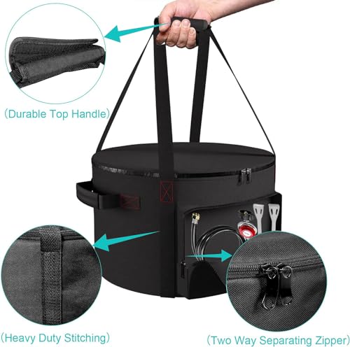EddHomes Carrying Bag for Outland Firebowl 823 Outdoor Portable Propane Fire Pit Carrying Bag for Firebowl 870 Water-Resistant 19 Inch Gas Fire Pit Carry Bag for Outland Fire Bowl 893 - Image 4