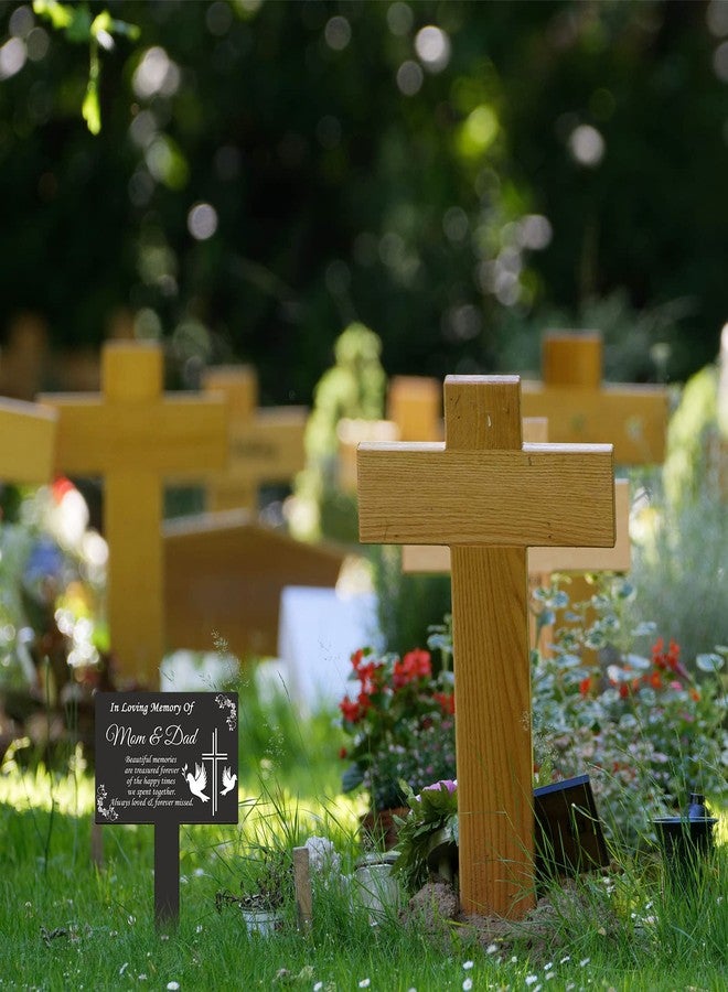 انباجي علامات قبور على شكل صليب، لوحة تذكارية، وتد، علامة أكريليك مقاومة للماء للمقابر والحدائق التذكارية الدينية، حمامة تعزية، زينة قبور للمقابر والساحات الخارجية - Image 3