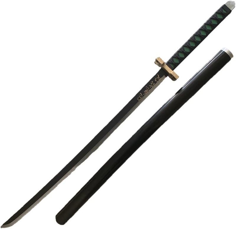 damdos Halloween Prop Anime Cosplay Sword, 32" Demo Fantasy Tokitou Muichiro Swords Tomioka Giyuu Kamado Tanjirou Swords Xmas Birthday Gifts (Tokitou Muichiro) - Image 1