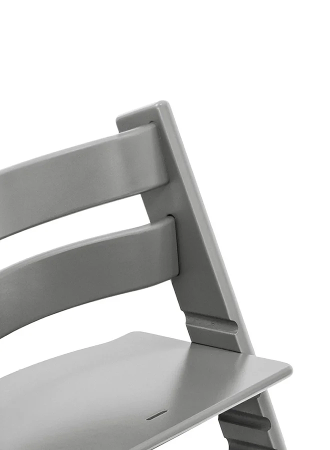 STOKKE Tripp Trapp Chair Storm Grey + Baby Set Storm Grey + Harness Beige