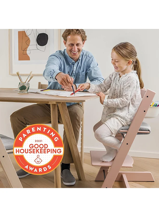 STOKKE Tripp Trapp Chair Storm Grey + Baby Set Storm Grey + Harness Beige