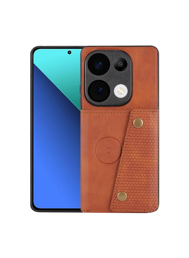 The Bros Case For Xiaomi Redmi Note 13 Pro 4G Global Double Buckle Card Slots Magnetic Phone Case