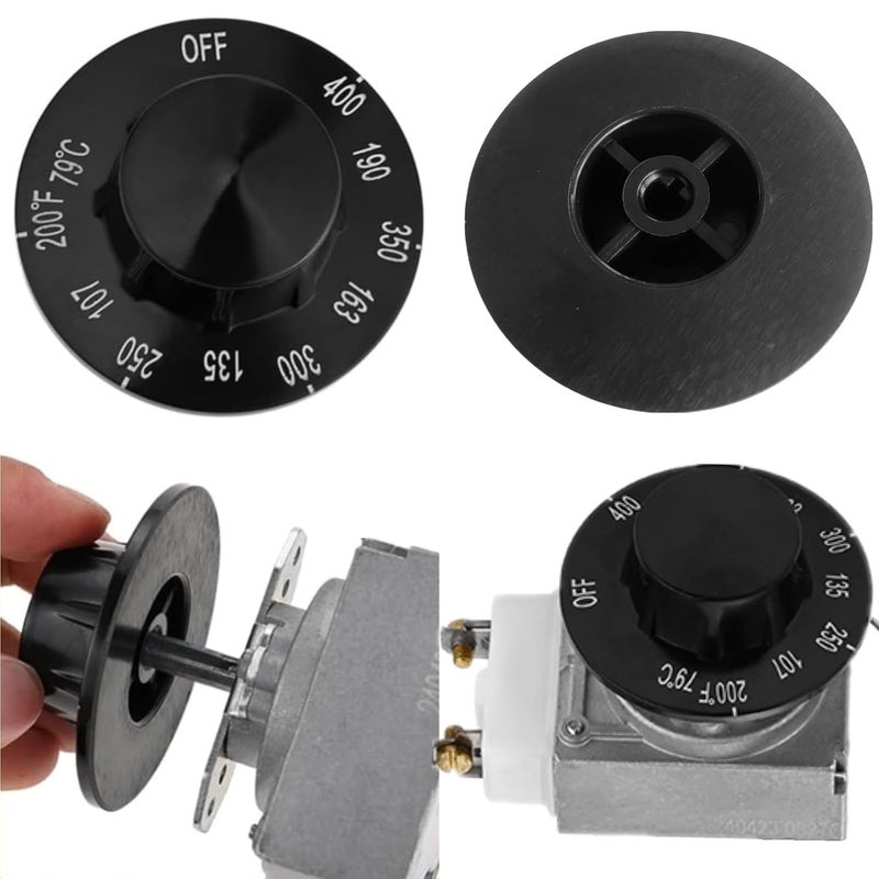 MCAMPAS مقبض ترموستات القلاية الدوار 200-400 درجة فهرنهايت مع صمام الغاز P6071267 1751-012، مقبض بيج ومقبض تجريبي لصمام الغاز ميلفولت من روبرتشو. ترموستات ميلفولت - Image 3